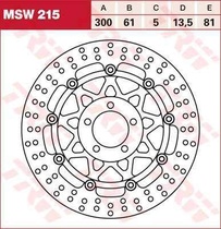 TRW MSW215 brzdový kotouč, přední