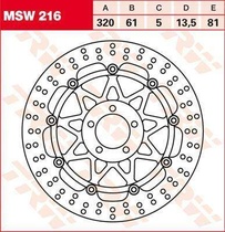 TRW MSW216 brzdový kotouč, přední