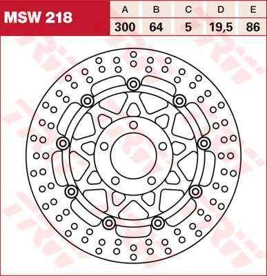 TRW MSW218 brzdový kotouč, přední