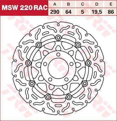 TRW MSW220RAC brzdový kotouč, přední