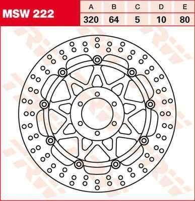 TRW MSW222 brzdový kotouč, přední
