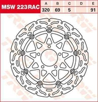 TRW MSW223RAC brzdový kotouč, přední