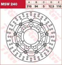 TRW MSW240 brzdový kotouč, přední