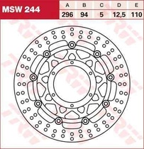 TRW MSW244 brzdový kotouč, přední