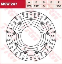 TRW MSW247 brzdový kotouč, přední