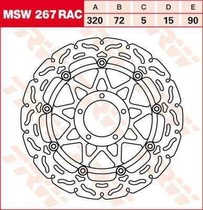 TRW MSW267RAC brzdový kotouč, přední