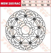 TRW MSW285RAC brzdový kotouč, přední pro DUCATI DIAVEL 1200 rok výroby 2016