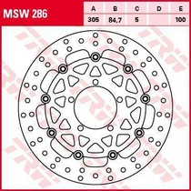TRW MSW286 brzdový kotouč, přední