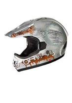 SQ MC Scout Grafic stříbrná krosová přilba na motorku a čtyřkolku