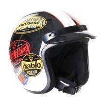 červenočernobílá helma na motorku Stealth HD320 otevřená helma barevná