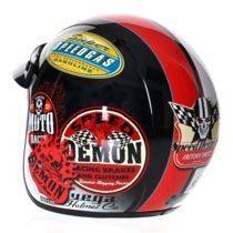 červenočernobílá helma na motorku Stealth HD320 otevřená helma barevná