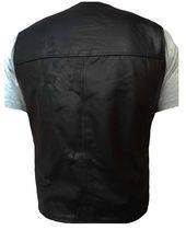 Moto kožená pánská vesta Rocker, s zapínáním na karabinu