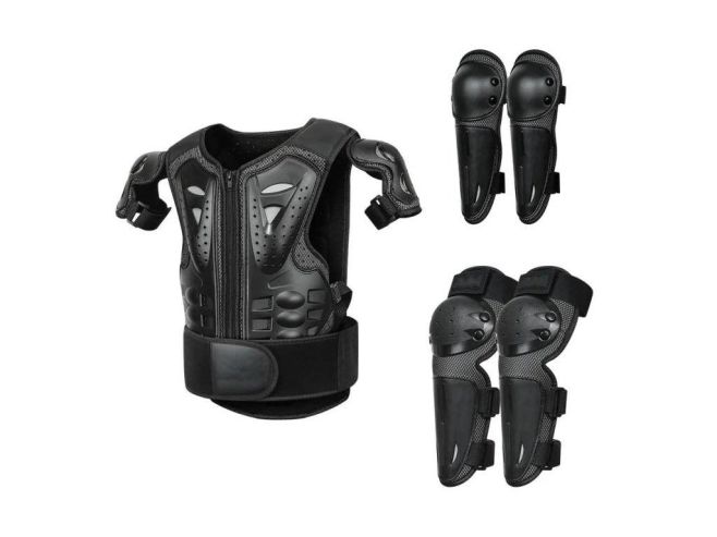 Dětská sada chráničů - těla - loktů - kolen za super cenu! Skladem 15ks balení připraveno k odeslání! Bezpečnost na prvním...